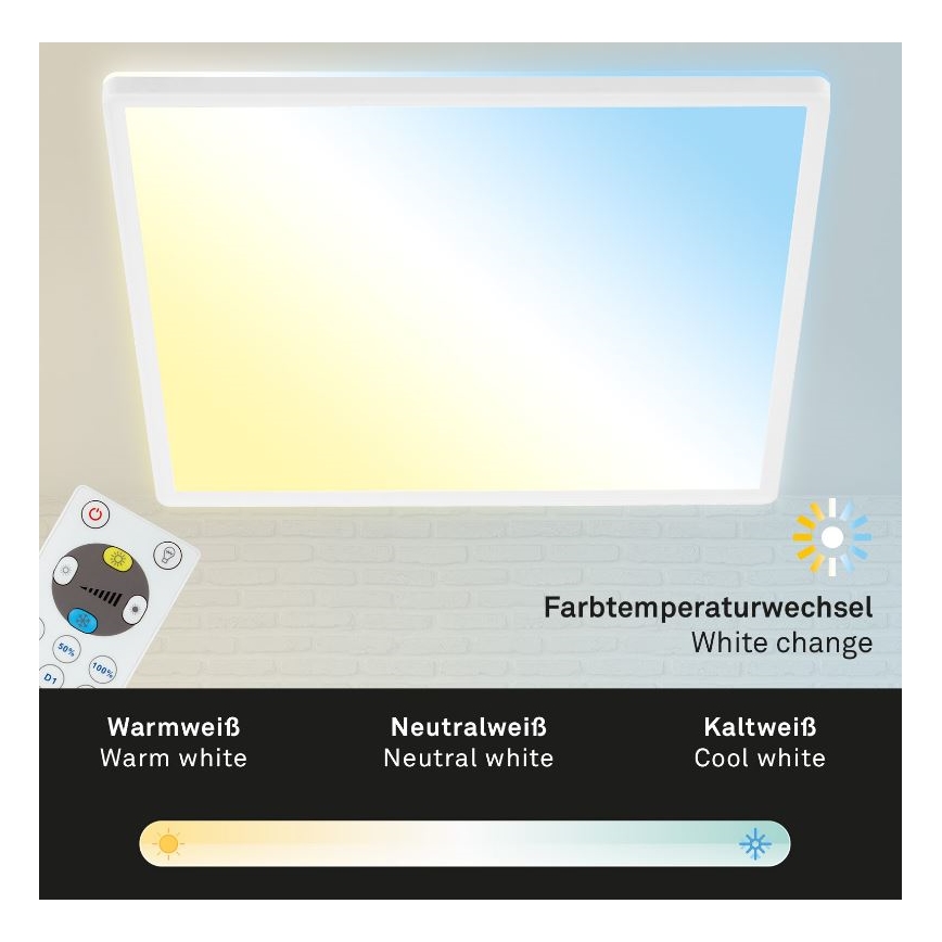 Briloner 7082-016 - LED loftlampe dæmpbar SLIM LED/22W/230V 2700-6500K + fjernbetjening