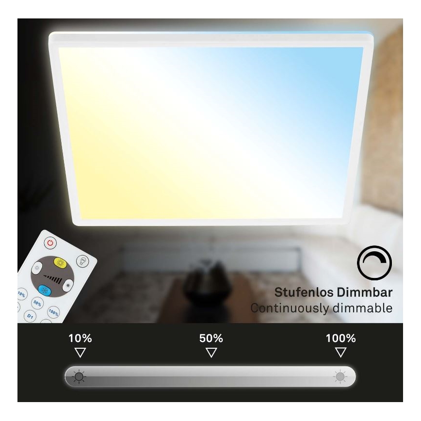 Briloner 7082-016 - LED loftlampe dæmpbar SLIM LED/22W/230V 2700-6500K + fjernbetjening