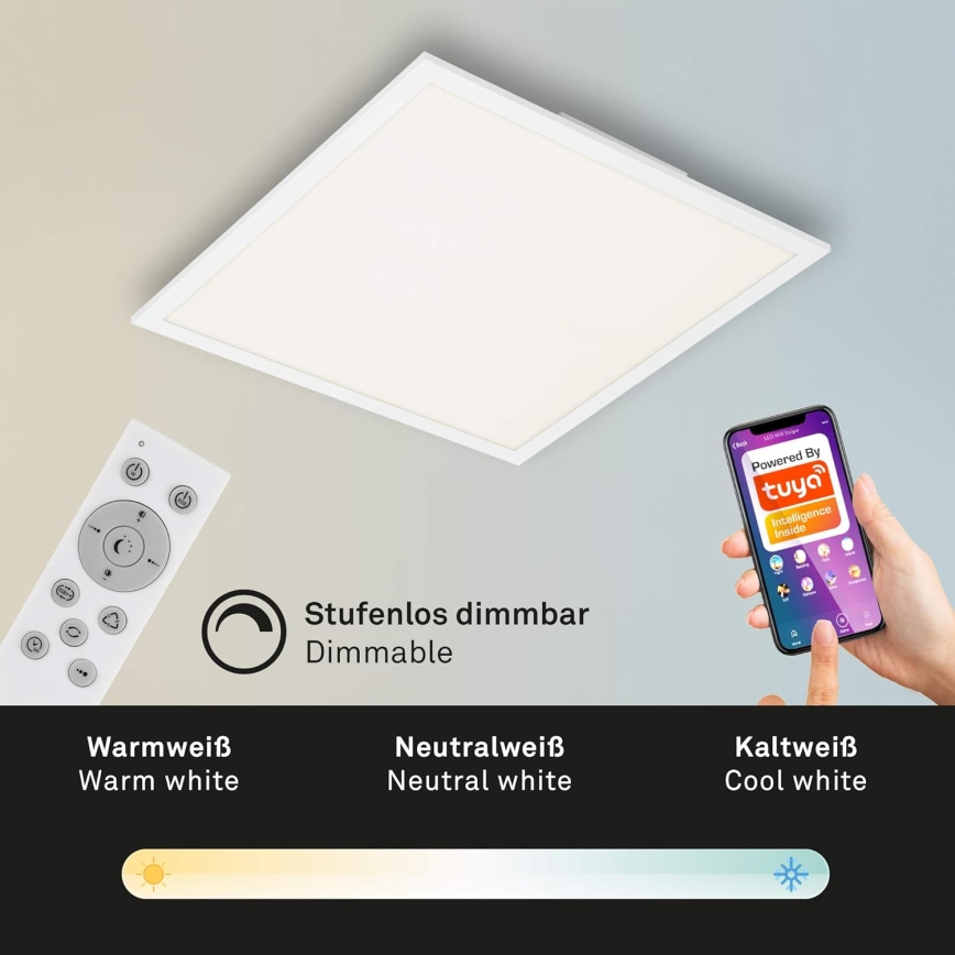 Briloner 7087-016 - LED lampe m. RGBW-farver dæmpbar SMART LED/24W/230V 3000-6500K Wi-Fi Tuya + fjernbetjening