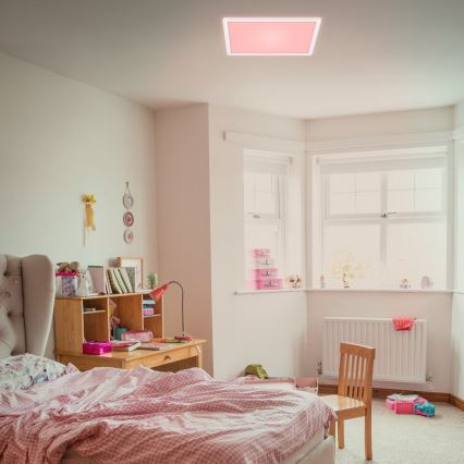 Briloner 7090-416 - LED RGBW Dæmpbar loftlampe SLIM LED/15W/230V + fjernbetjening