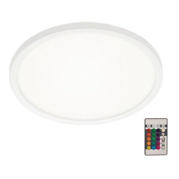Briloner 7092-416 - Loftlampe m. RGBW-farver dæmpbar SLIM LED/15W/230V + fjernbetjening