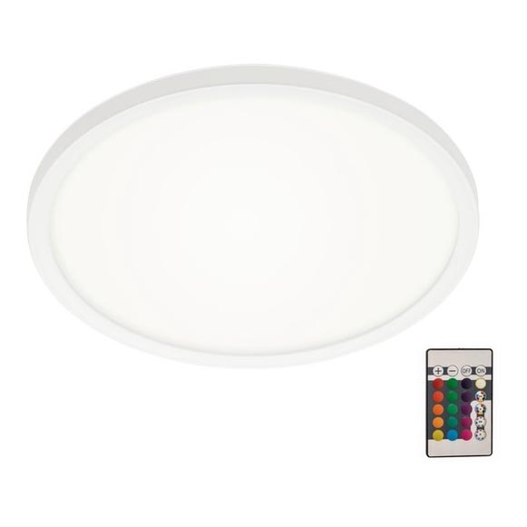 Briloner 7092-416 - Loftlampe m. RGBW-farver dæmpbar SLIM LED/15W/230V + fjernbetjening