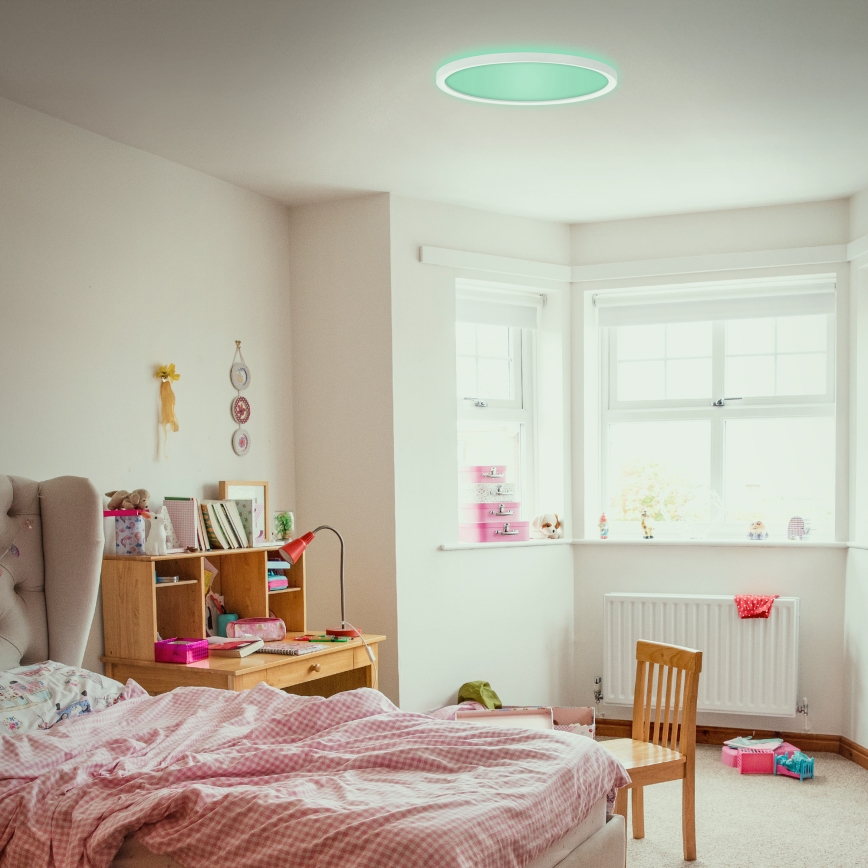 Briloner 7092-416 - Loftlampe m. RGBW-farver dæmpbar SLIM LED/15W/230V + fjernbetjening