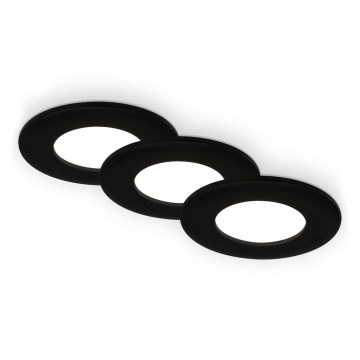 Briloner 7103-435 - SÆT 3x LED indbygningslampe til badeværelse dæmpbar LED/5W/230V IP44