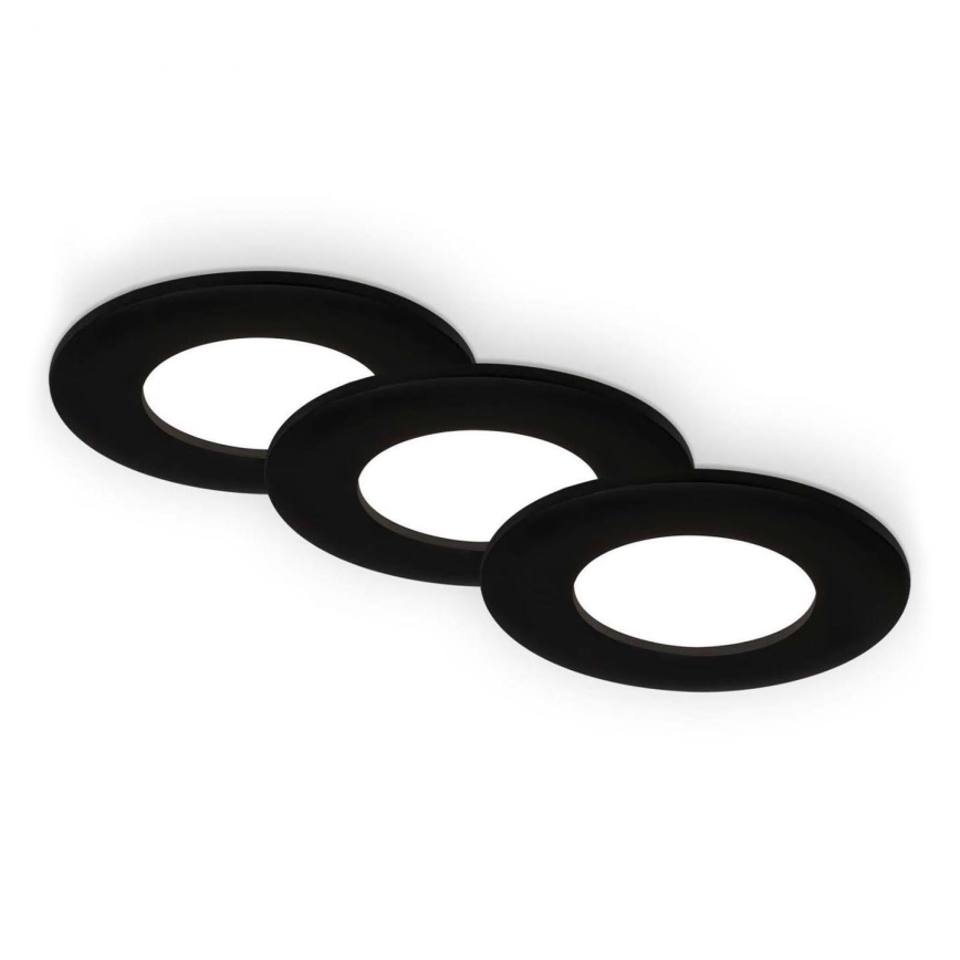 Briloner 7103-435 - SÆT 3x LED indbygningslampe til badeværelse dæmpbar LED/5W/230V IP44