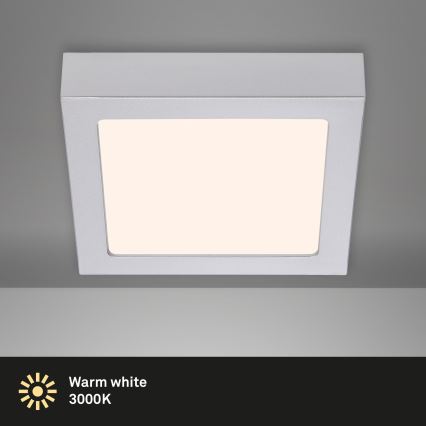 Briloner 7123-014 - LED-loftlampe FIRE LED/12W/230V 3000K 17x17cm sølv