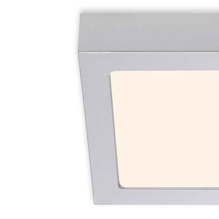 Briloner 7123-014 - LED-loftlampe FIRE LED/12W/230V 3000K 17x17cm sølv