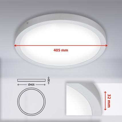 Briloner 7143-414 - LED loftlampe FIRE LED/24,5W/230V 4000K