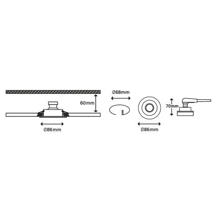 Briloner 7148-032 - 3x LED badeværelseslampe dæmpbar 1xGU10/5W/230V IP23