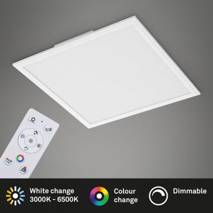 Briloner 7152-016 - LED panel m. RGB-farver dæmpbart COLOUR LED/24W/230V 3000-6500K + fjernbetjening