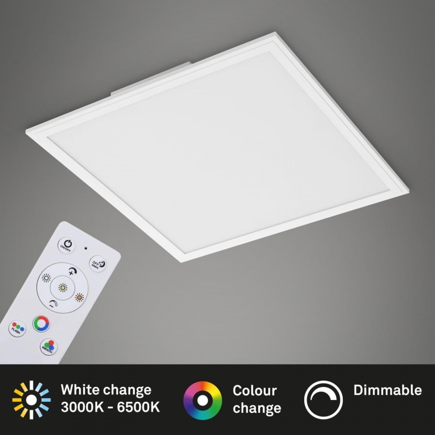 Briloner 7152-016 - LED panel m. RGB-farver dæmpbart COLOUR LED/24W/230V 3000-6500K + fjernbetjening