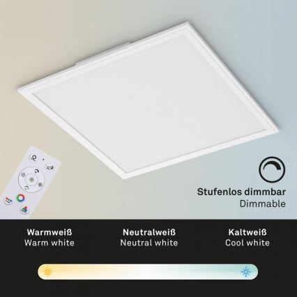 Briloner 7152-016 - LED panel m. RGB-farver dæmpbart COLOUR LED/24W/230V 3000-6500K + fjernbetjening