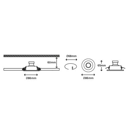 Briloner 7182-032 - 3x LED badeværelseslampe dæmpbar 1xGU10/5W/230V IP23