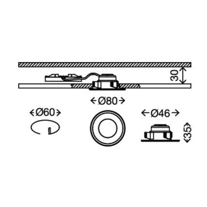 Briloner 7197-036 - 3x LED indbygningslampe til badeværelse dæmpbar LED/4,5W/230V IP44