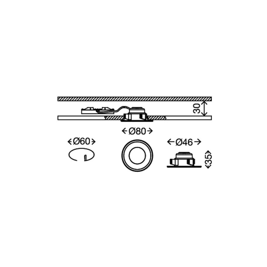 Briloner 7197-036 - 3x LED indbygningslampe til badeværelse dæmpbar LED/4,5W/230V IP44