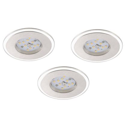 Briloner 7197-039-SÆT 3x LED indbygningslampe til badeværelse dæmpbar LED/4,5W/230V IP44