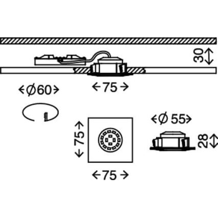 Briloner 7205-036 - SÆT 3x LED indbygningslampe til badeværelse ATTACH LED/5W/230V IP44 hvid