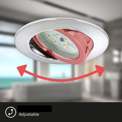 Briloner 7209-038 - SÆT 3x LED indbygningslampe til badeværelse LED/5W/230V IP23