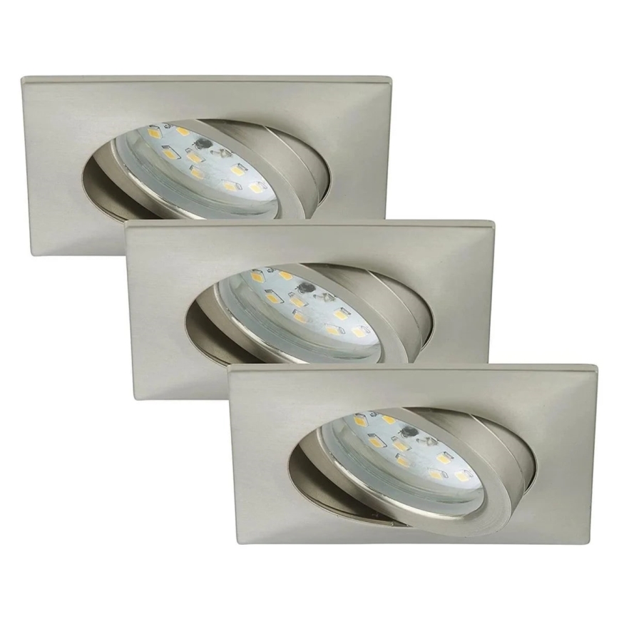 Briloner 7210-032 - SÆT 3x LED indbygningslampe til badeværelse ATTACH LED/5W/230V IP23 mat krom