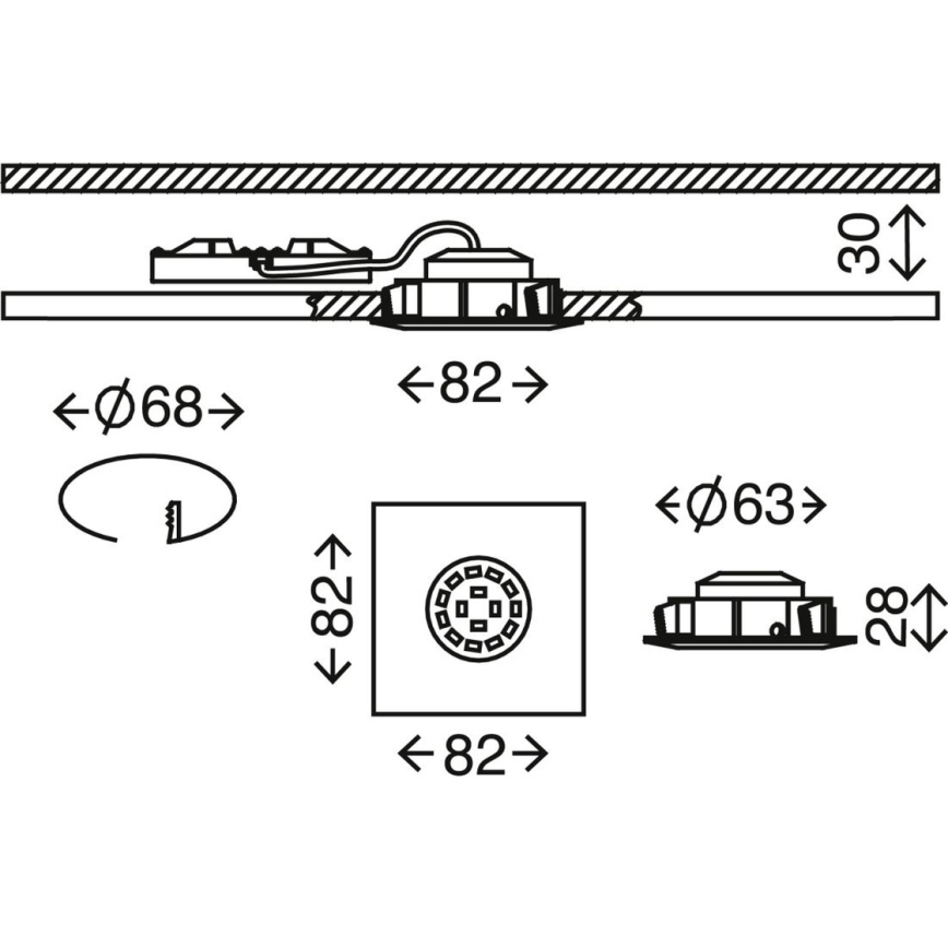 Briloner 7210-036 - SÆT 3x LED indbygningslampe til badeværelse ATTACH LED/5W/230V IP23 hvid