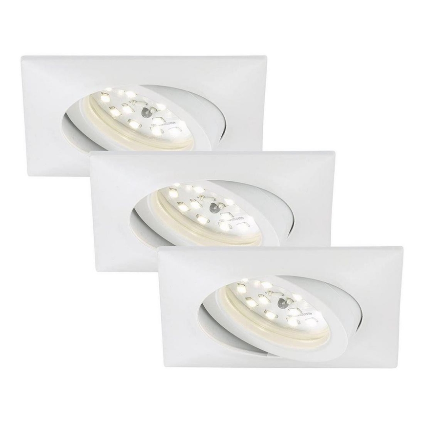 Briloner 7210-036 - SÆT 3x LED indbygningslampe til badeværelse ATTACH LED/5W/230V IP23 hvid
