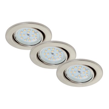 Briloner 7220-032 - 3x LED indbygningslampe til badeværelse FIT 1xGU10/5W/230V