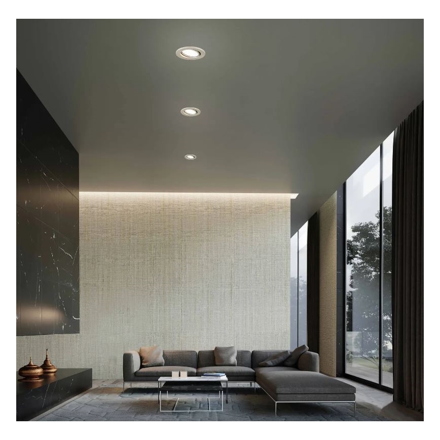 Briloner 7221-032 - 3x LED indbygningsspot til badeværelse 1xGU10/3W/230V IP23 mat krom