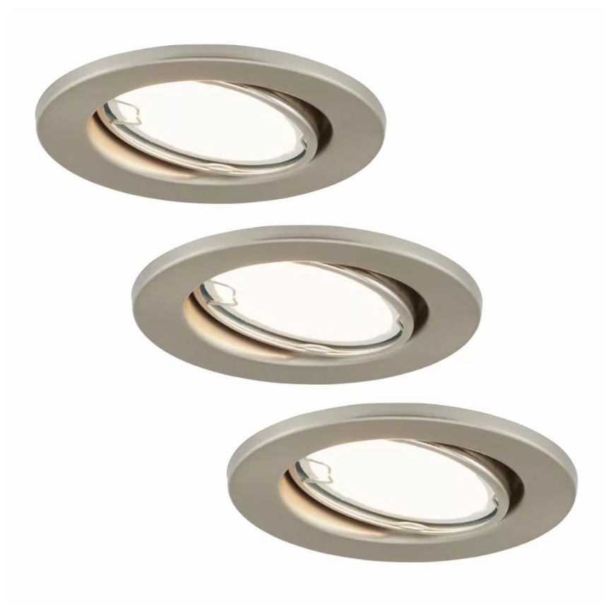 Briloner 7221-032 - 3x LED indbygningsspot til badeværelse 1xGU10/3W/230V IP23 mat krom
