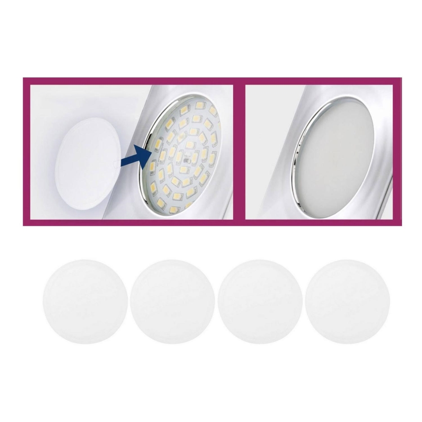 Briloner 7224-040 - 4x Diffusor til indbygningslamper diam. 69 mm