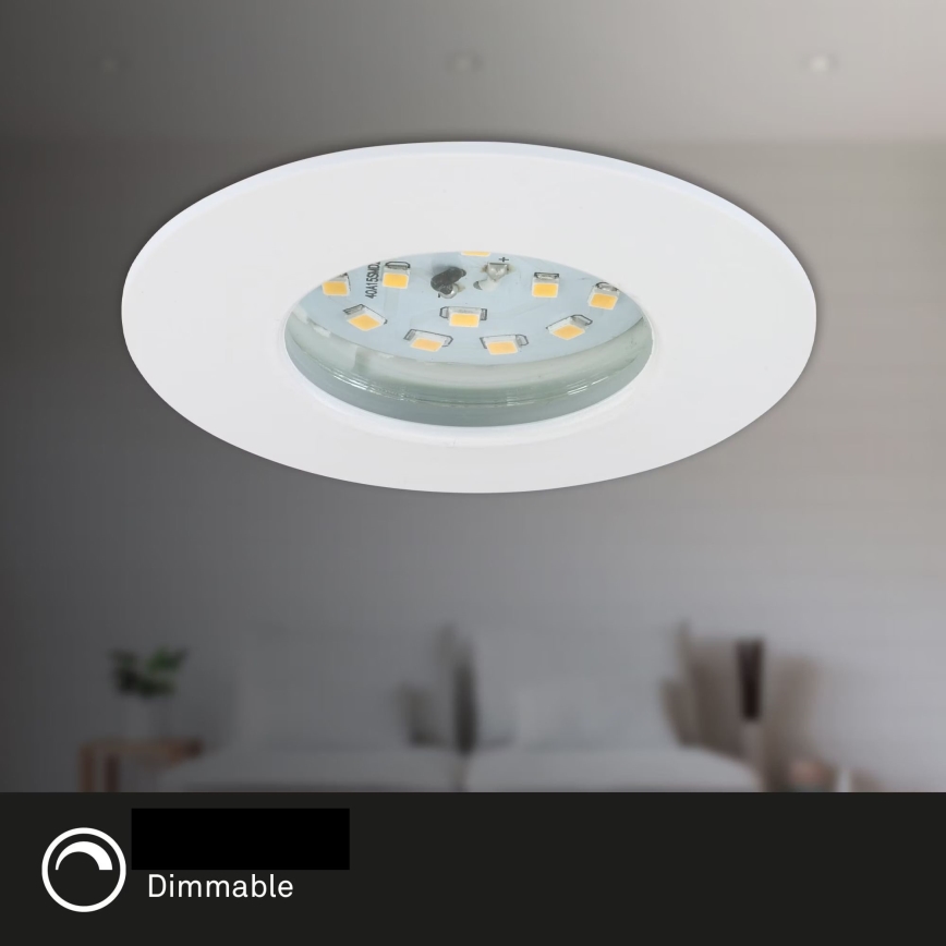 Briloner 7231-036 - SÆT 3x LED indbygningslampe til badeværelse dæmpbar LED/5,5W/230V IP44