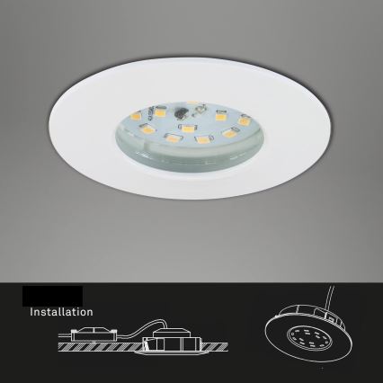 Briloner 7231-036 - SÆT 3x LED indbygningslampe til badeværelse dæmpbar LED/5,5W/230V IP44