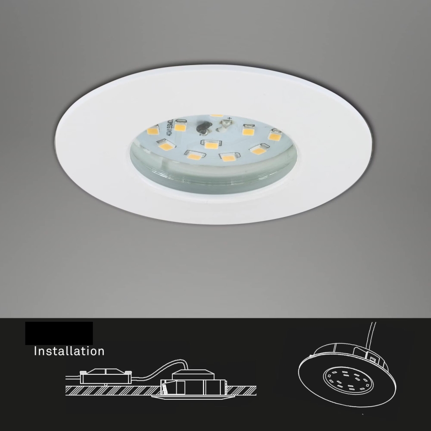 Briloner 7231-036 - SÆT 3x LED indbygningslampe til badeværelse dæmpbar LED/5,5W/230V IP44