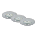Briloner 7231-039 - Sæt med 3x dæmpbare LED-indbygningsspots til badeværelset LED/5,5W/230V IP44 mat krom