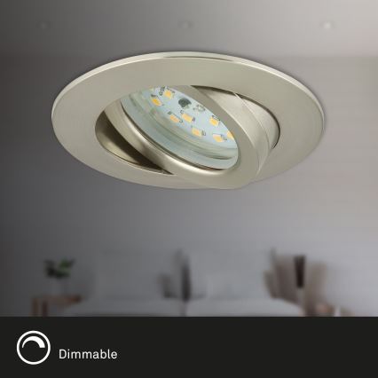 Briloner 7232-032 - Sæt med 3 dæmpbare LED-indbygningsspots til badeværelset ATTACH LED/5,5W/230V IP23