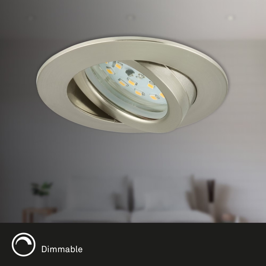 Briloner 7232-032 - Sæt med 3 dæmpbare LED-indbygningsspots til badeværelset ATTACH LED/5,5W/230V IP23