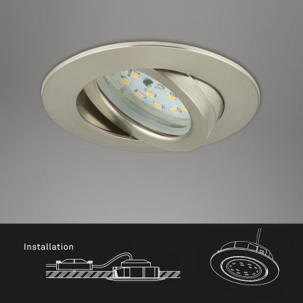 Briloner 7232-032 - Sæt med 3 dæmpbare LED-indbygningsspots til badeværelset ATTACH LED/5,5W/230V IP23