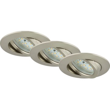 Briloner 7232-032 - Sæt med 3 dæmpbare LED-indbygningsspots til badeværelset ATTACH LED/5,5W/230V IP23