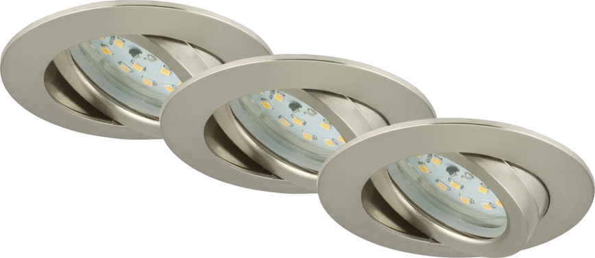 Briloner 7232-032 - Sæt med 3 dæmpbare LED-indbygningsspots til badeværelset ATTACH LED/5,5W/230V IP23