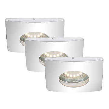 Briloner 7239-038 - 3x LED indbygningsspot til badeværelse ATTACH 1xGU10/4W/230V IP44