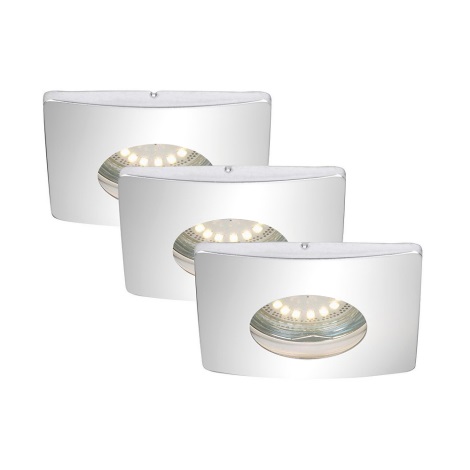 Briloner 7239-038 - 3x LED indbygningsspot til badeværelse ATTACH 1xGU10/4W/230V IP44