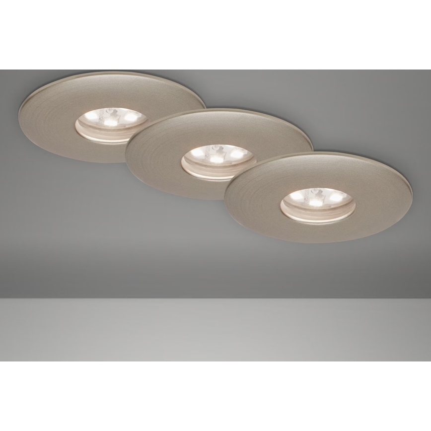 Briloner 7240-032 - SÆT 3x LED indbygningslampe til badeværelse ATTACH LED/1,8W/230V IP44 mat krom