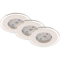 Briloner 7257-036 - SÆT 3x LED indbygningslampe til badeværelse ATTACH LED/4,5W/230V IP44
