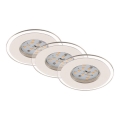 Briloner 7257-036 - SÆT 3x LED indbygningslampe til badeværelse ATTACH LED/4,5W/230V IP44