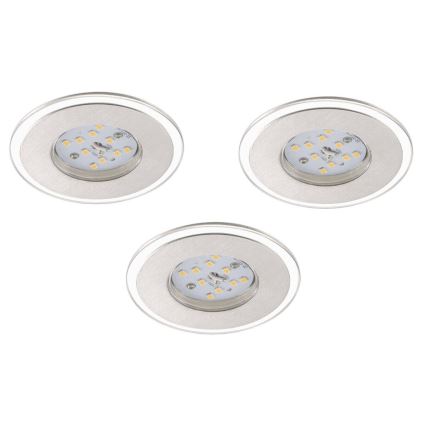 Briloner 7257-039 - SÆT 3x LED indbygningslampe til badeværelse ATTACH LED/4,5W/230V IP44