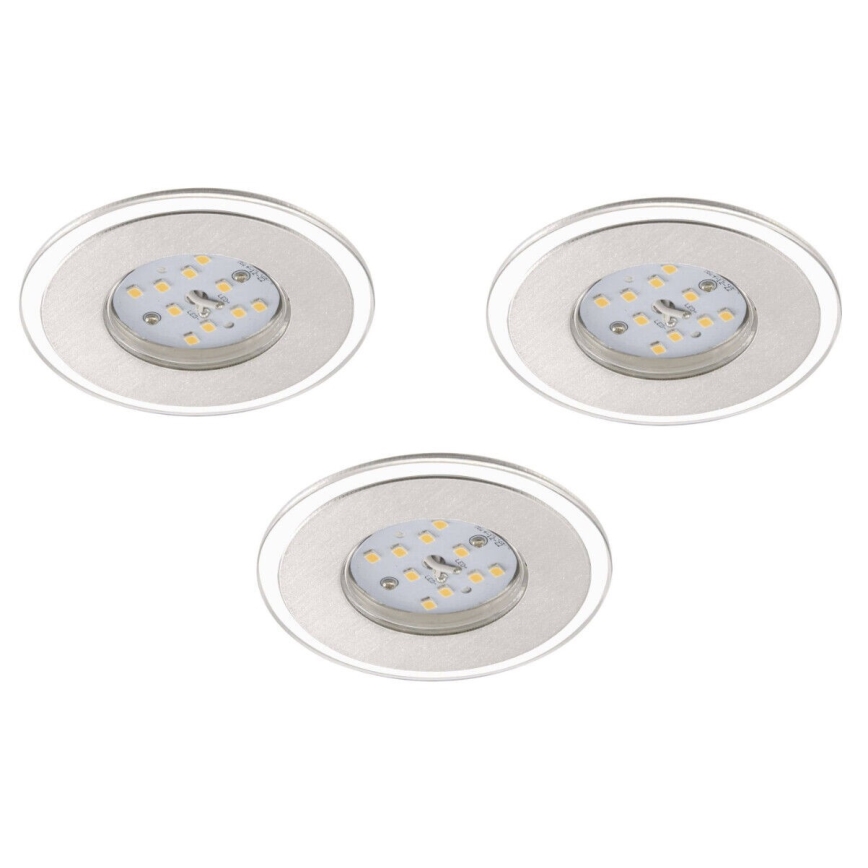 Briloner 7257-039 - SÆT 3x LED indbygningslampe til badeværelse ATTACH LED/4,5W/230V IP44