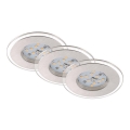 Briloner 7257-039 - SÆT 3x LED indbygningslampe til badeværelse ATTACH LED/4,5W/230V IP44