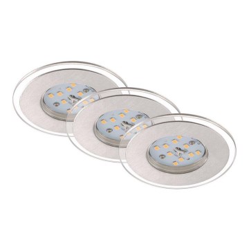 Briloner 7257-039 - SÆT 3x LED indbygningslampe til badeværelse ATTACH LED/4,5W/230V IP44