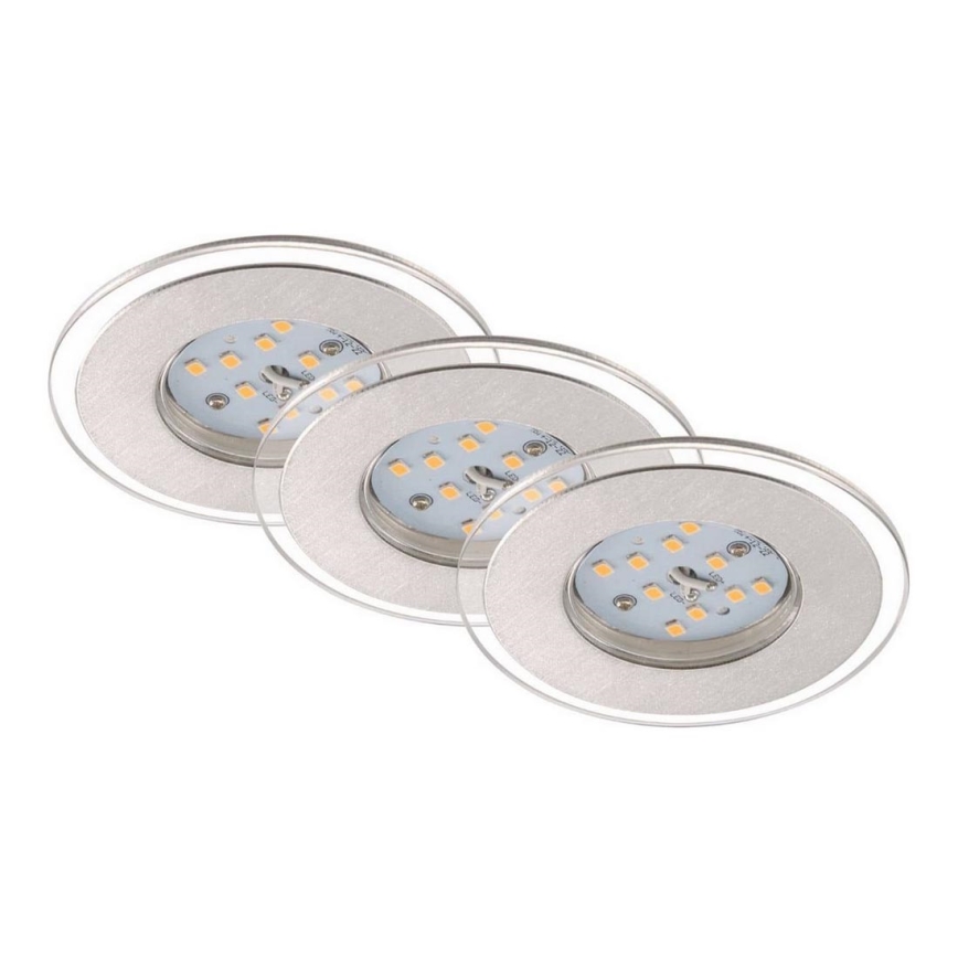 Briloner 7257-039 - SÆT 3x LED indbygningslampe til badeværelse ATTACH LED/4,5W/230V IP44