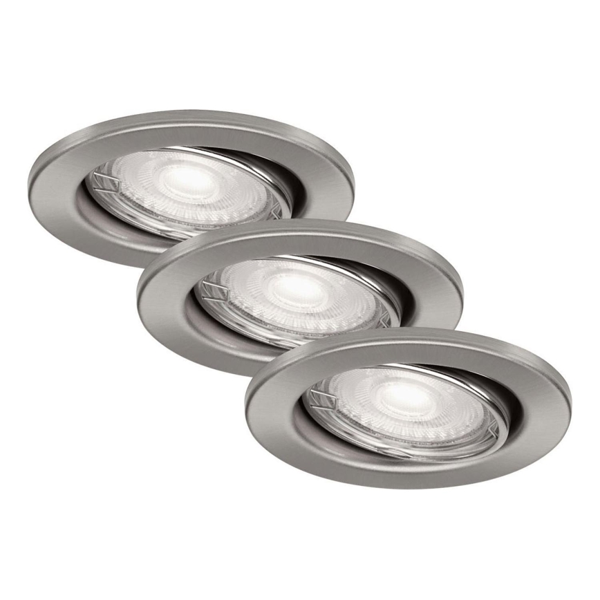Briloner 7277-032 - SÆT 3x LED indbygningslampe til badeværelse dæmpbar 1xGU10/5W/230V IP23