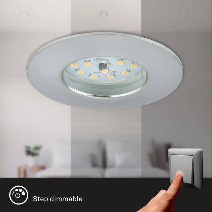 Briloner 7295-019 - LED indbygningslampe til badeværelse dæmpbar ATTACH LED/6,5W/230V IP44